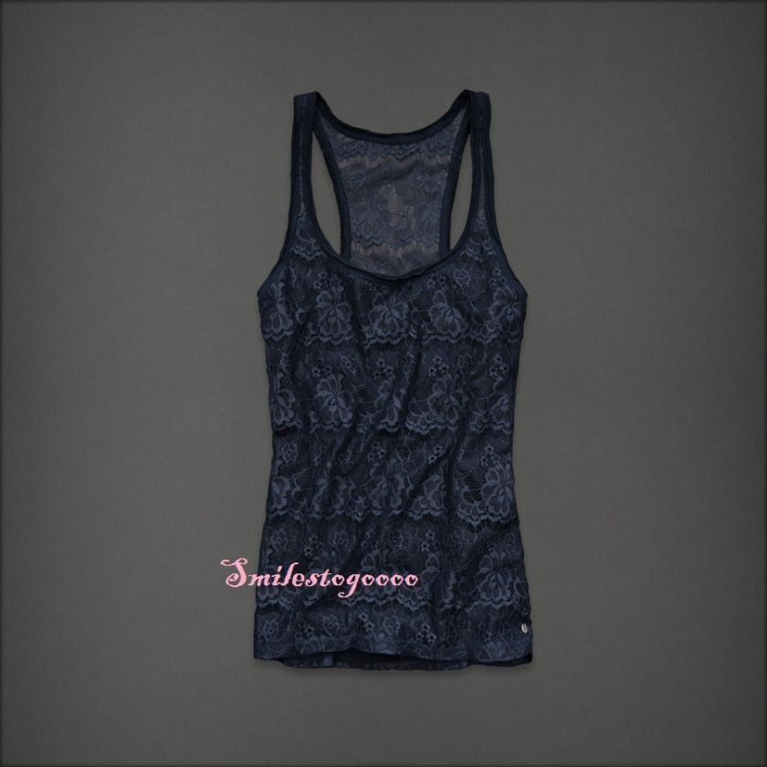 NWT Abercrombie Womens Alexa Fasion Top Tank Lace Blouse Jude M  