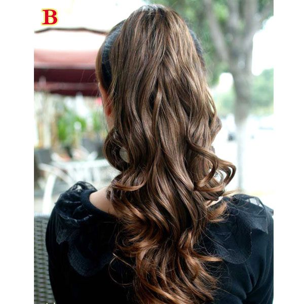 2012 new fashion charm curly/wavy hair piece extension women sexy 