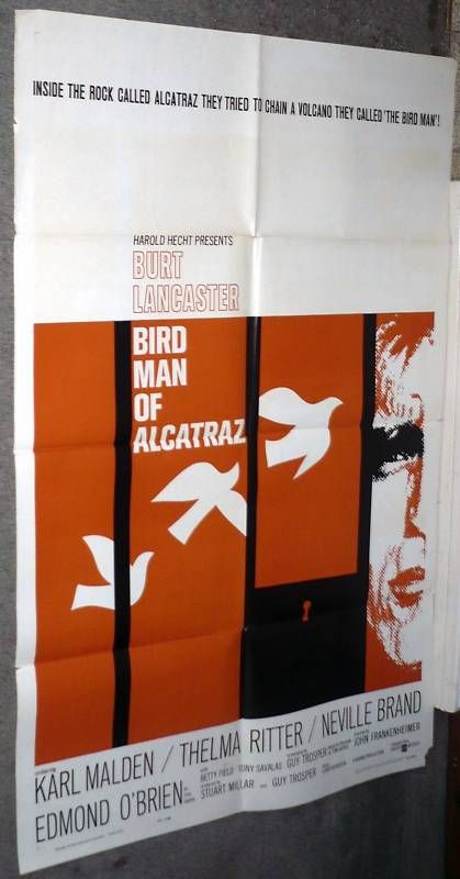 BIRDMAN OF ALCATRAZ poster SAUL BASS Design original 1962 one sheet 