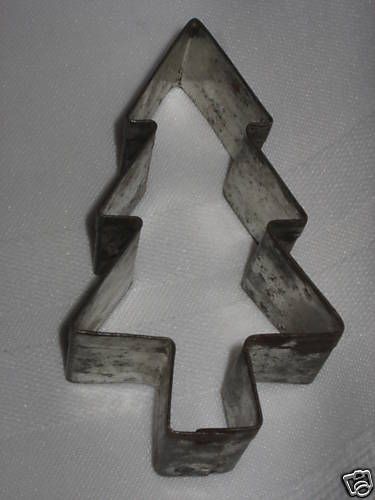 Vintage Aluminum Cookie Biscuit Cutter Evergreen Tree 3  