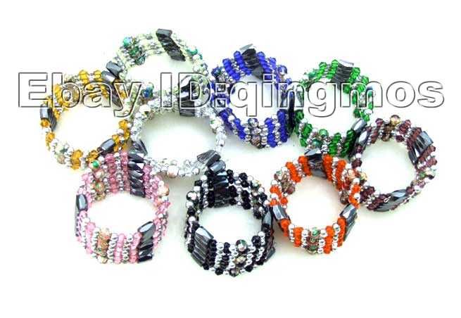 wholesale 8X Black Hematite Magnetic Beads & Cloisonne & Tibetan 