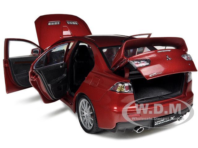 2010 MITSUBISHI LANCER EVOLUTION X 10 RED 1/18 DIECAST MODEL BY 