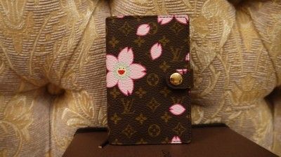 LOUIS VUITTON CHERRY BLOSSOM ADDRESS BOOK PINK CASE BAG  