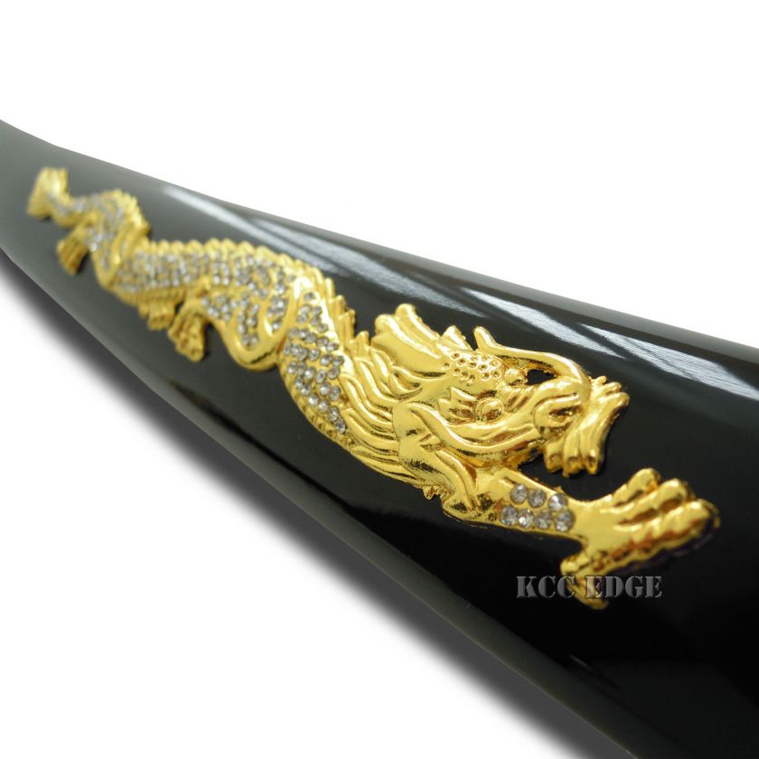 40.5 High Carbon Steel Golden Crystal Dragon Japanese Katana Samurai 