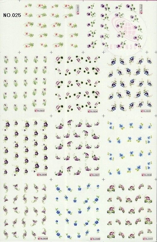   220 NAIL IMAGES IN 1 NAIL ART TATTOOS STICKER WATER DECAL C  