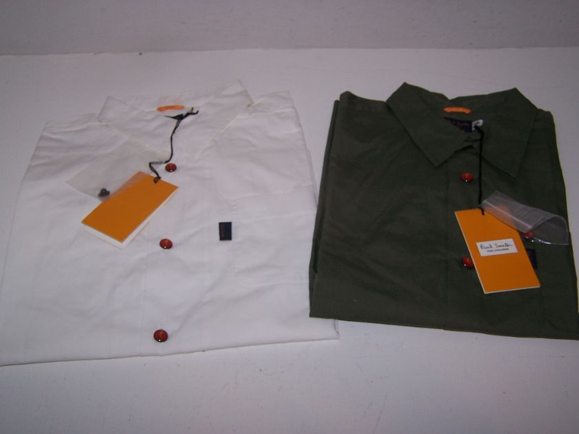 BOYS PAUL SMITH LONG SLEEVE COLLARED SHIRTS 2 NWT 5/6  