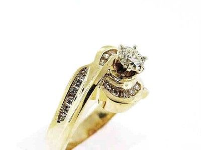 00 CT Ladys Diamond Engagement Ring 14K Yellow Gold  