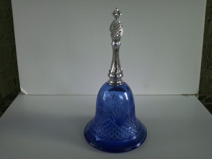 Avon Vintage Cobalt Blue Bell Shape Moonwind Avon Bottle  