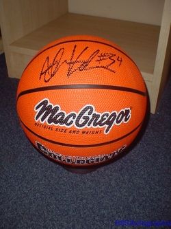 ADAM KOCH SIGNED BASKETBALL NORTHERN IOWA PANTHERS UNI  