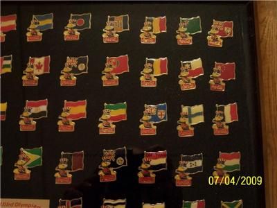 COCA COLA COKE 1984 OLYMPIC 150 FLAG PIN SET SERIES L E  