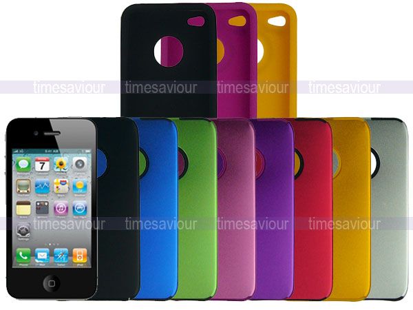 Aluminum Silicone Hybrid Hard Case for iPhone 4S 4  