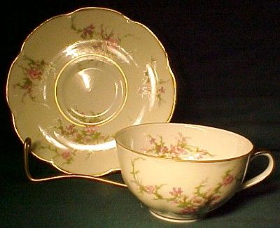 HAVILAND China ROSALINDE France Cup and Saucer Set  