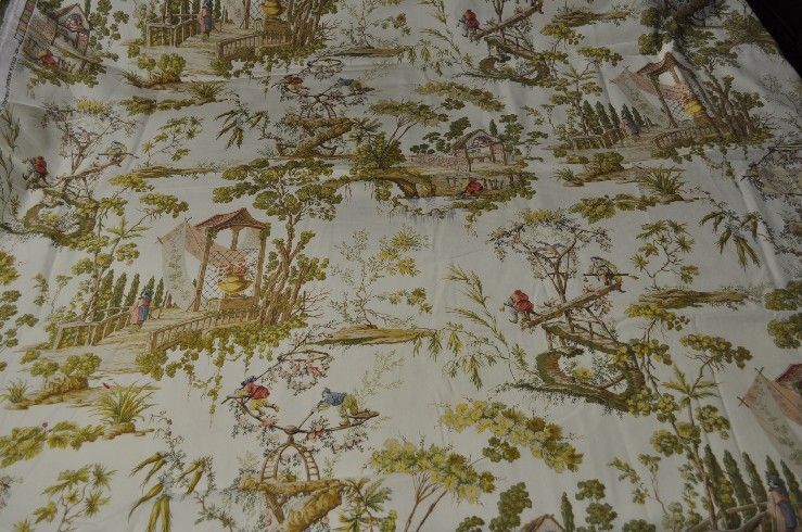 SOPHISTICATED ASIAN TOILE FABRIC BY THE YARD  