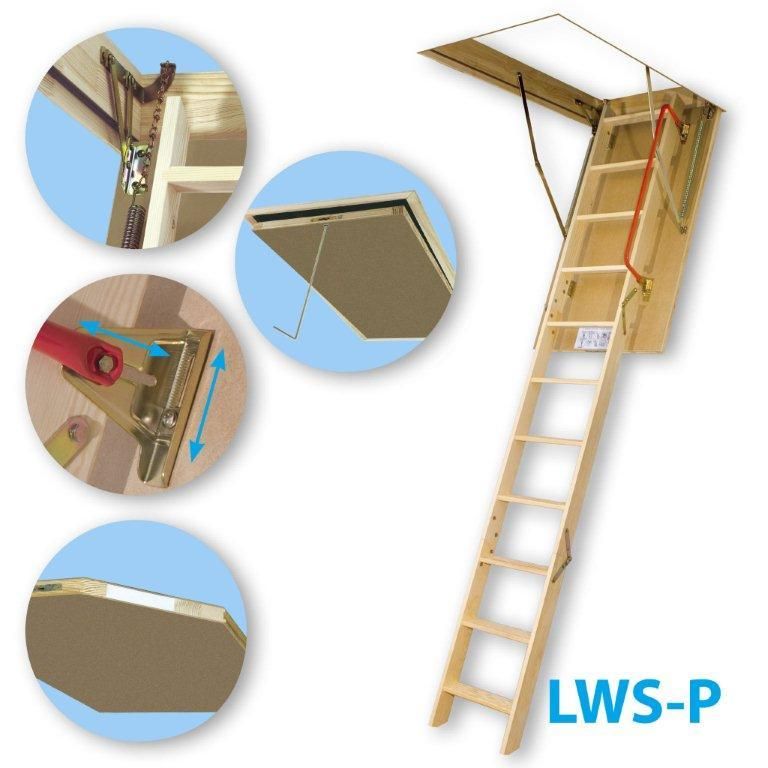 ATTIC LADDER   WOODEN  300lbs LWS P FAKRO ATTIC STAIRS  