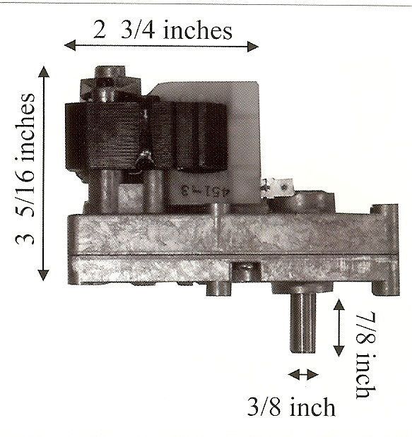 AUGER FEED MOTOR for Earth PELLET STOVE   1 RPM  