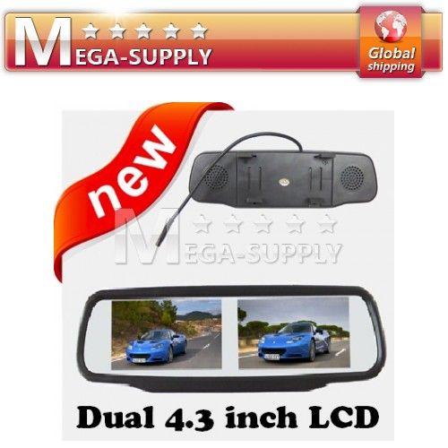 Car Wireless Reversing Backup Camera System   Dual 4.3 Digital 2AV 