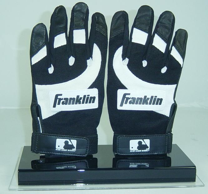 NEW DOUBLE BASEBALL BATTING GLOVES DISPLAY CASE HOLDER  