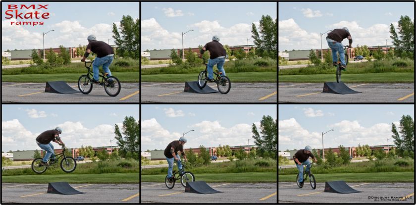 large skate ramp features great for skateboarding bmx inline skating