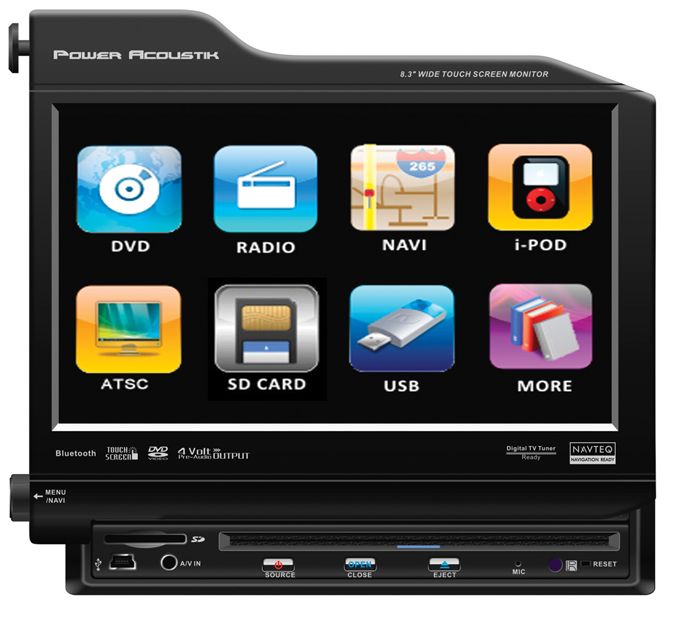   ACOUSTIK PTID 8300NRT 8.3 Touchscreen TFT LCD DVD/CD//MP4 Player
