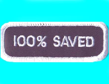 100% SAVED christian moto motorcycle biker PATCH  