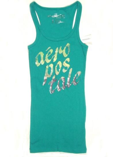 NWT BLUE GREEN AEROPOSTALE TANK TOP T SHIRT SIZE MEDIUM  