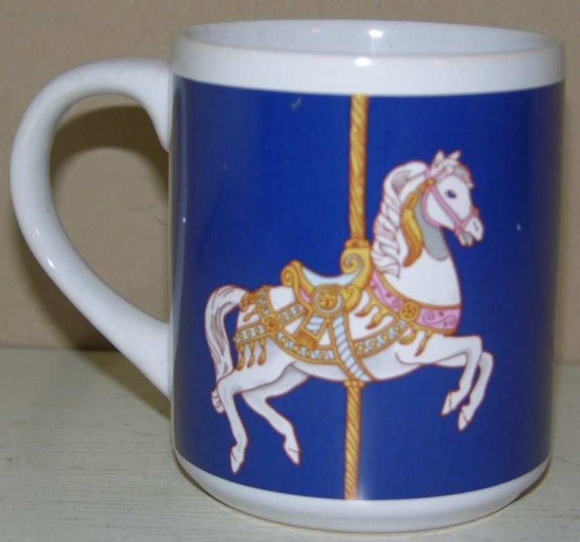 Carousel Horse Coffee Mug Cup Wangs Intl 1990 MINT  