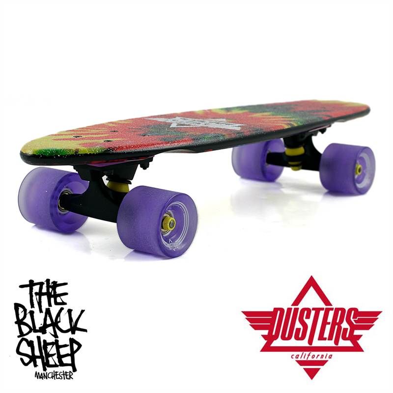 DUSTERS SKATEBOARDS ACE CRUISER TIE DYE 24 INCH OLD SCHOOL CRUISER 