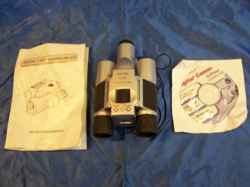 CAMERA BINOCULAR DIGITAL 10 x 25 w/ cd & manual  