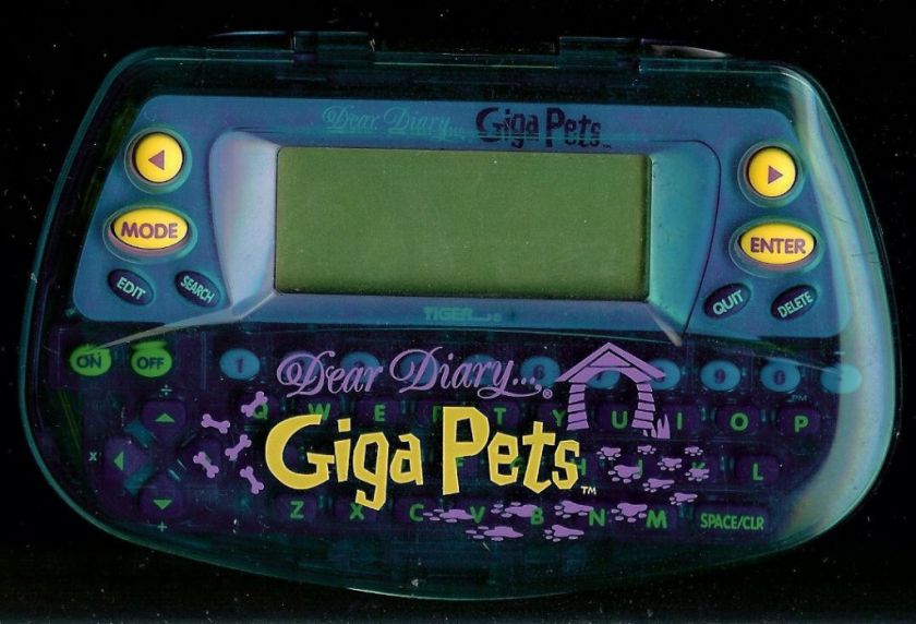 DEAR DIARY GIGA PETS electronic handheld game by Tiger. Fully tested 