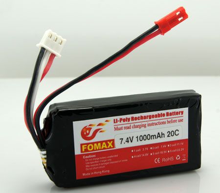 2x RC 7.4v 1000mAh 20C Li polymer Lipo Battery Walkera LAMA ESKY 