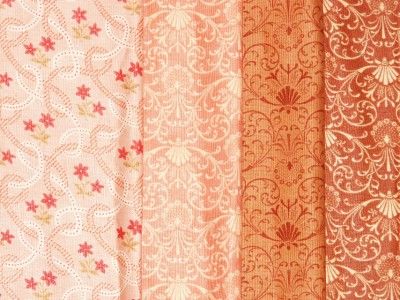 MODA Gypsy Rose by Fig Tree Quilts Peaches and Cream FQ Bundle  