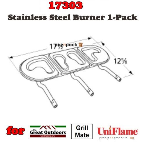 PayandPack Uniflame Gas Grill Replacement Stainless Steel Burner MCM 