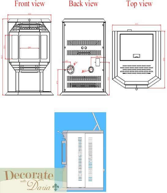 STOVE WOOD PELLET Fireplace Heater Bay Front Remote Control Auto Shut 