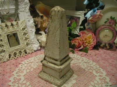 SML.HEAVY TERRACOTTA OBELISK FINIAL~Shabby~Cottage~Chic  