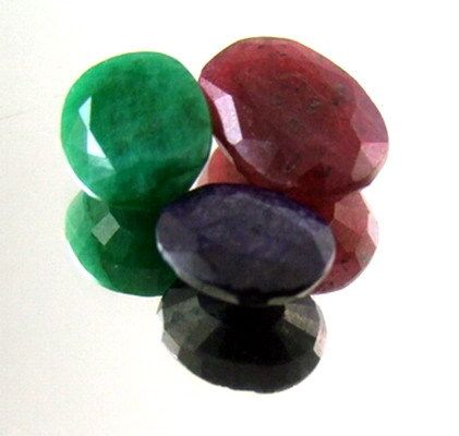 30ct RUBY RUBIN BLUE SAPPHIRE EMERALD LOOSE GEMSTONES  