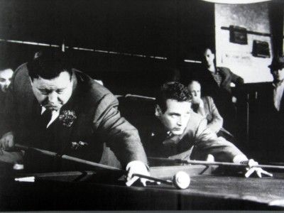 The Hustler, Paul Newman & Jackie Gleason Playing Billiards/ Pool 