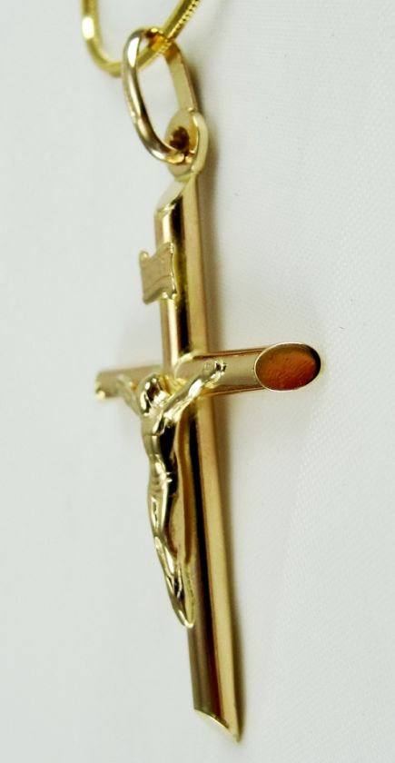 14K Yellow Gold Cross Pendant Necklace B&M Jewelers  