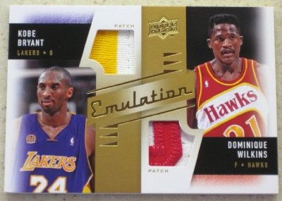 Upper Deck KOBE BRYANT~DOMINIQUE WILKINS Dual Patch SP* ~2008 08/09 