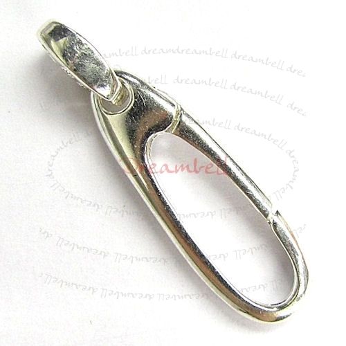 1x Sterling Silver Oval Lobster Clasp Bead SC525W  