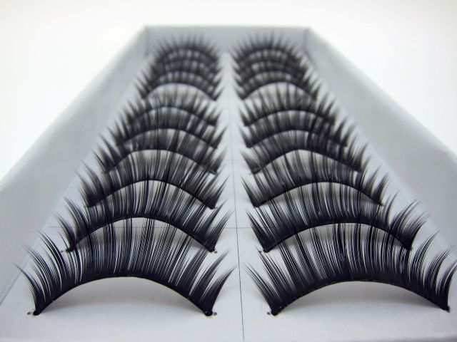 10 Pairs False Eyelashes Hand made Makeup Long Soft Thick Mascara 