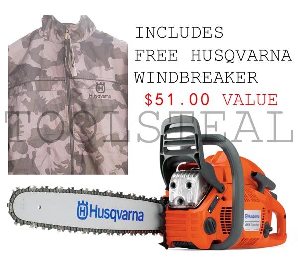 Husqvarna 455 Rancher 20 Inch Chainsaw w/Free Jacket  