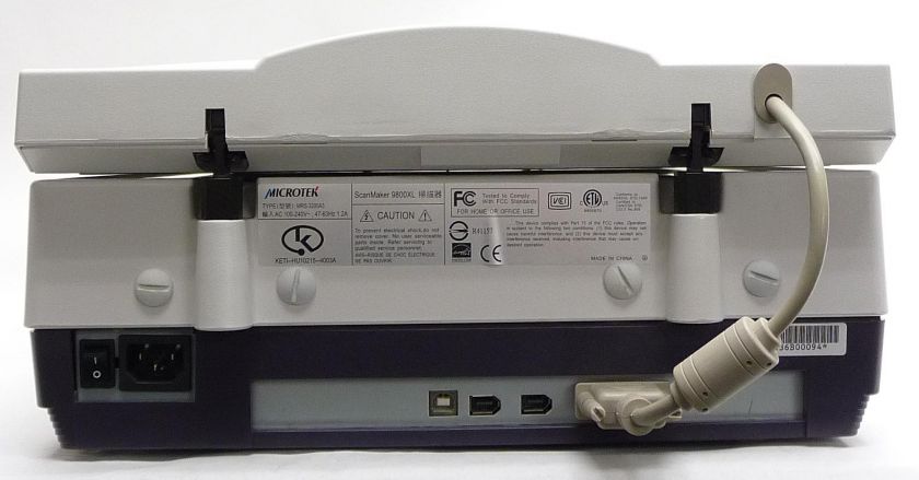 MICROTEK SCANMAKER 9800XL TRANSPARENCY TMA 1600 SCANNER  