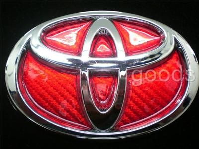 NEW red carbon toyota logo badge emblem License Plate  