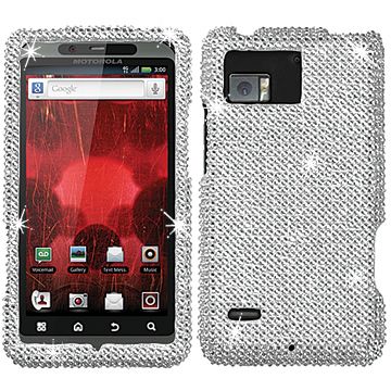   CRYSTAL DIAMOND BLING FACEPLATE CASE COVER MOTOROLA DROID BIONIC TARGA