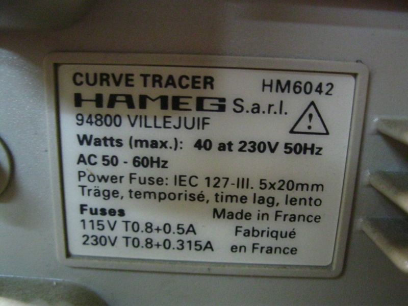 HAMEG HM6042 HM 6042 CURVE TRACER OSCILLOSCOPE  