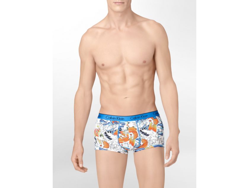 calvin klein ck one cotton tattoo low rise trunk mens underwear  