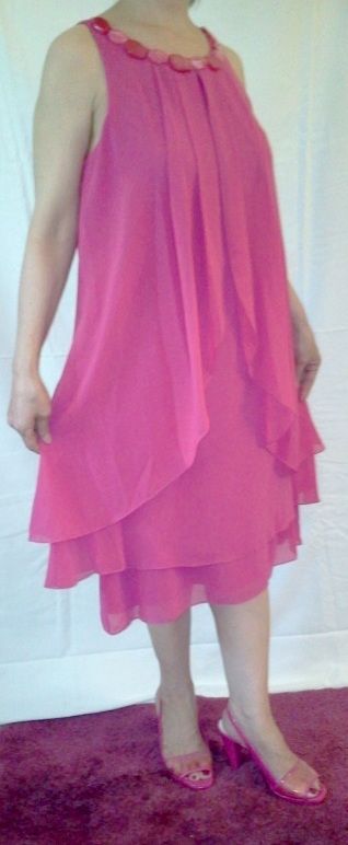 Jones New York   Organza Fuschia Dress