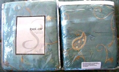 SHF BEL AIR ROD POCKET CURTAIN PANELS PAIR 110 X 84  