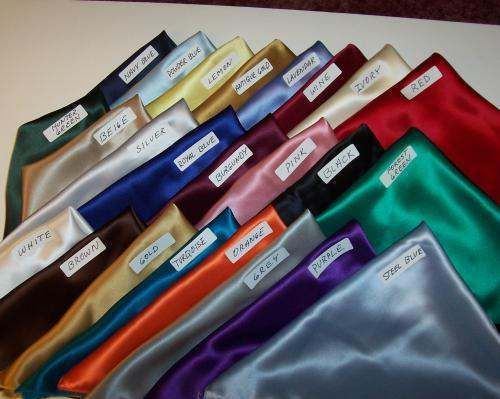 Lot of 4 100% silk charmuse pocket squares 31 colors  