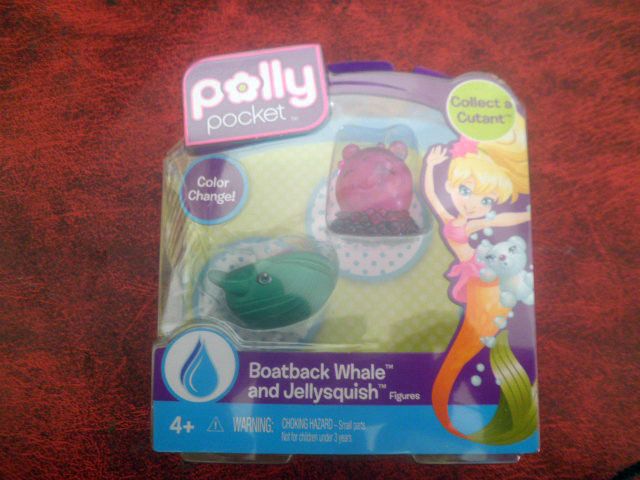 Polly Pocket Cutants Boatback Whale and Jellysquish Mattel Collectible 